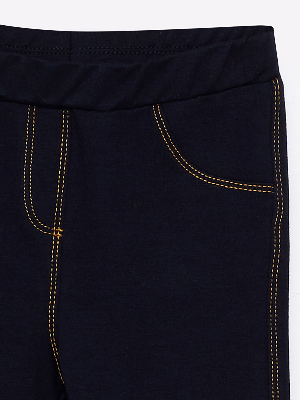 Siyah Beli Lastikli Basic Kız Bebek Tayt-2