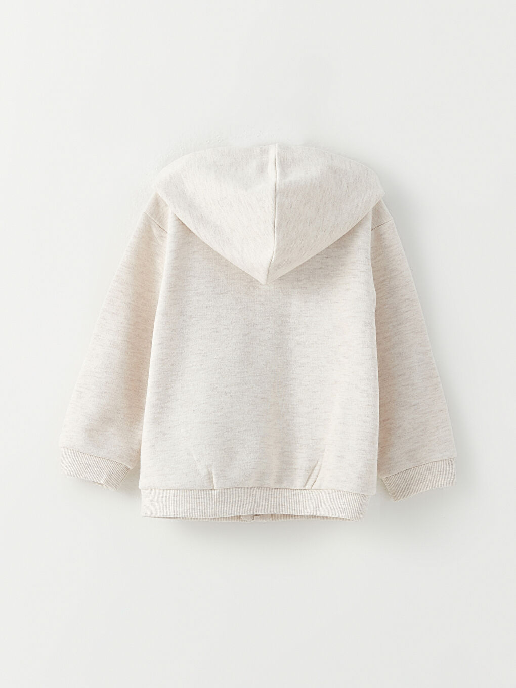 Hooded Long Sleeve Basic Baby Girl Zippered Sweatshirt-1