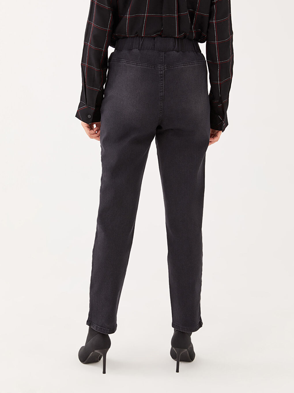 Women's Standard Fit Regular Denim Trousers-4