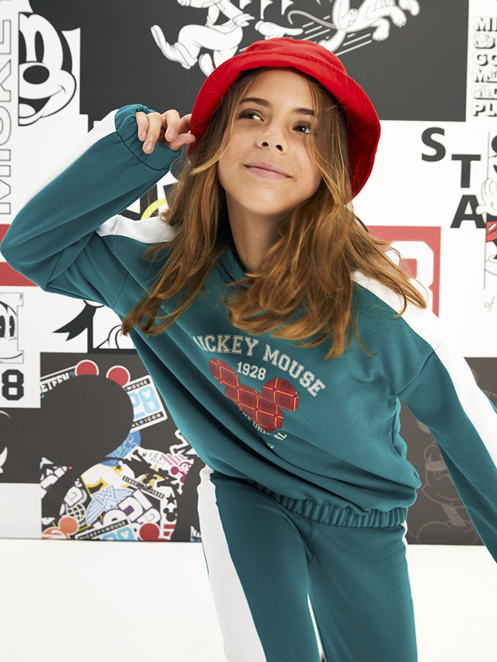 Ensemble Sweat-Shirt à Capuche et Pantalon de Survêtement à Manches Longues Imprimé Mickey Mouse Fille-2
