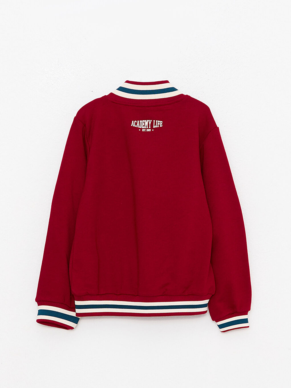 Cardigan Fete cu Mâneci Lungi Brodat și Guler Colegiu-1