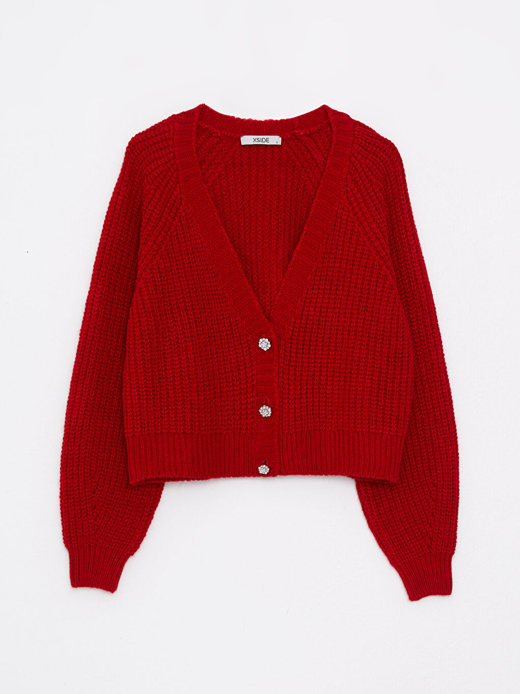 Кардиган из трикотажа с V-образным вырезом для женщин-5