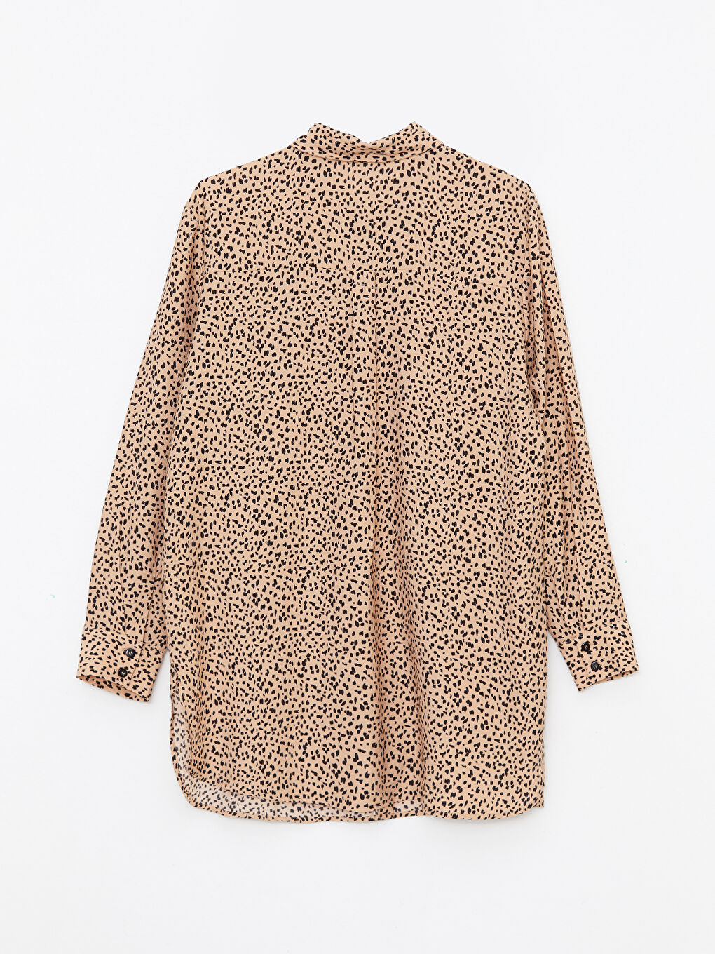 Patterned Long Sleeve Gabardine Maternity Shirt Tunic-6