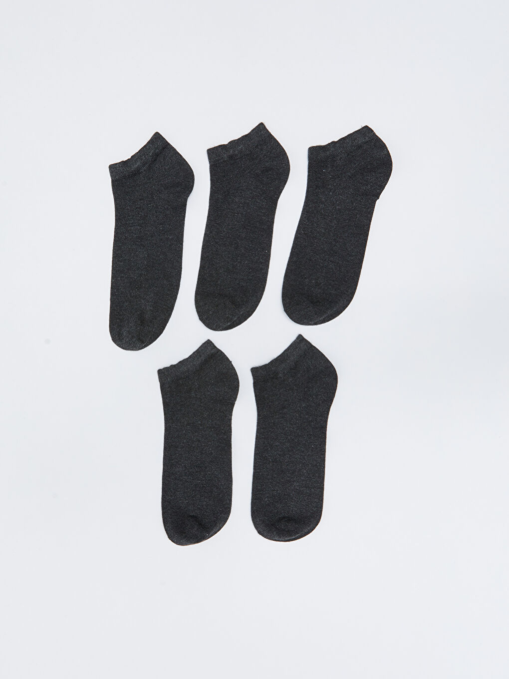 Antrasit Erkek Bambu Patik Çorap 5'li-1
