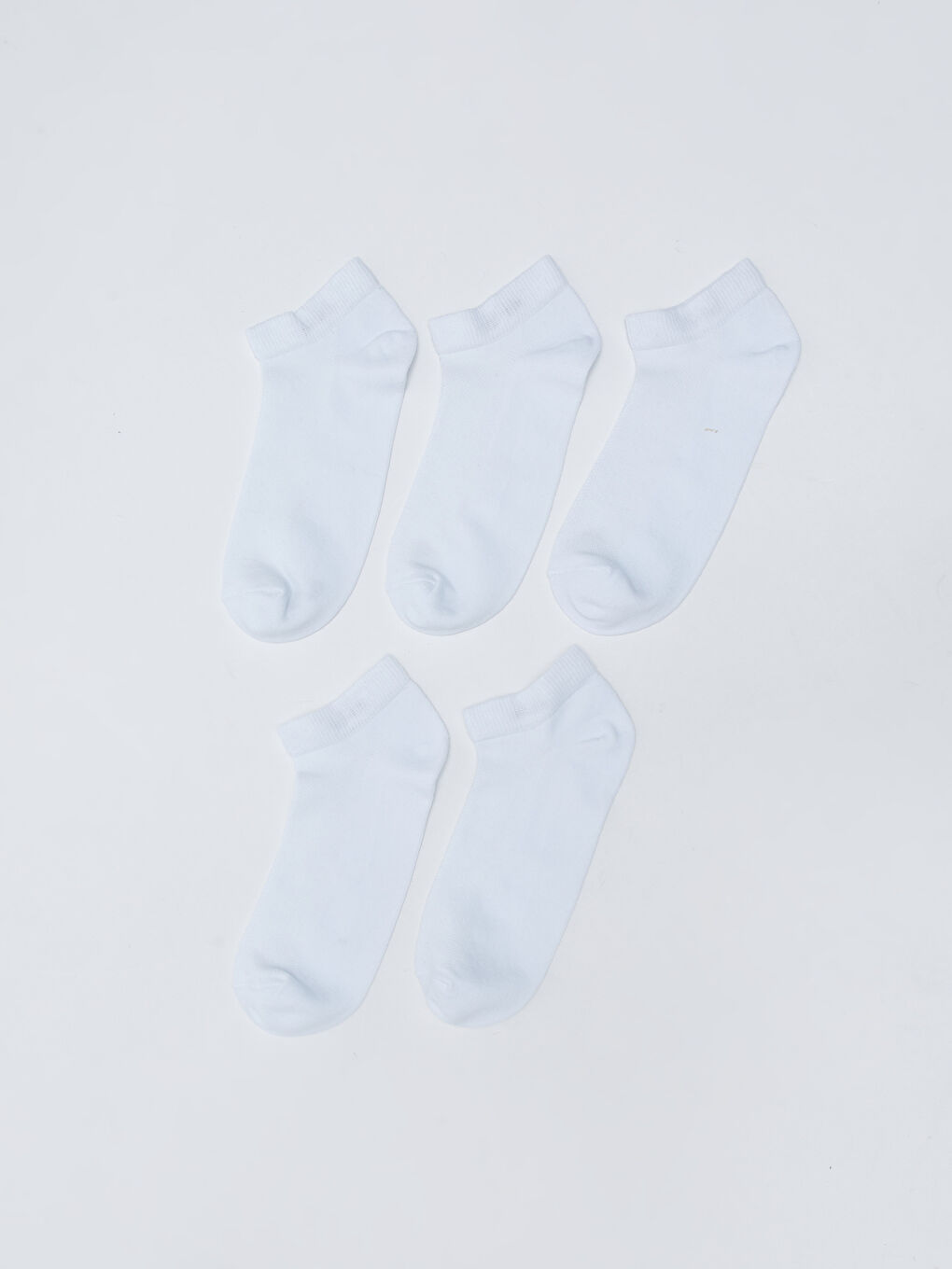 Beyaz Erkek Patik Çorap 5'li-1