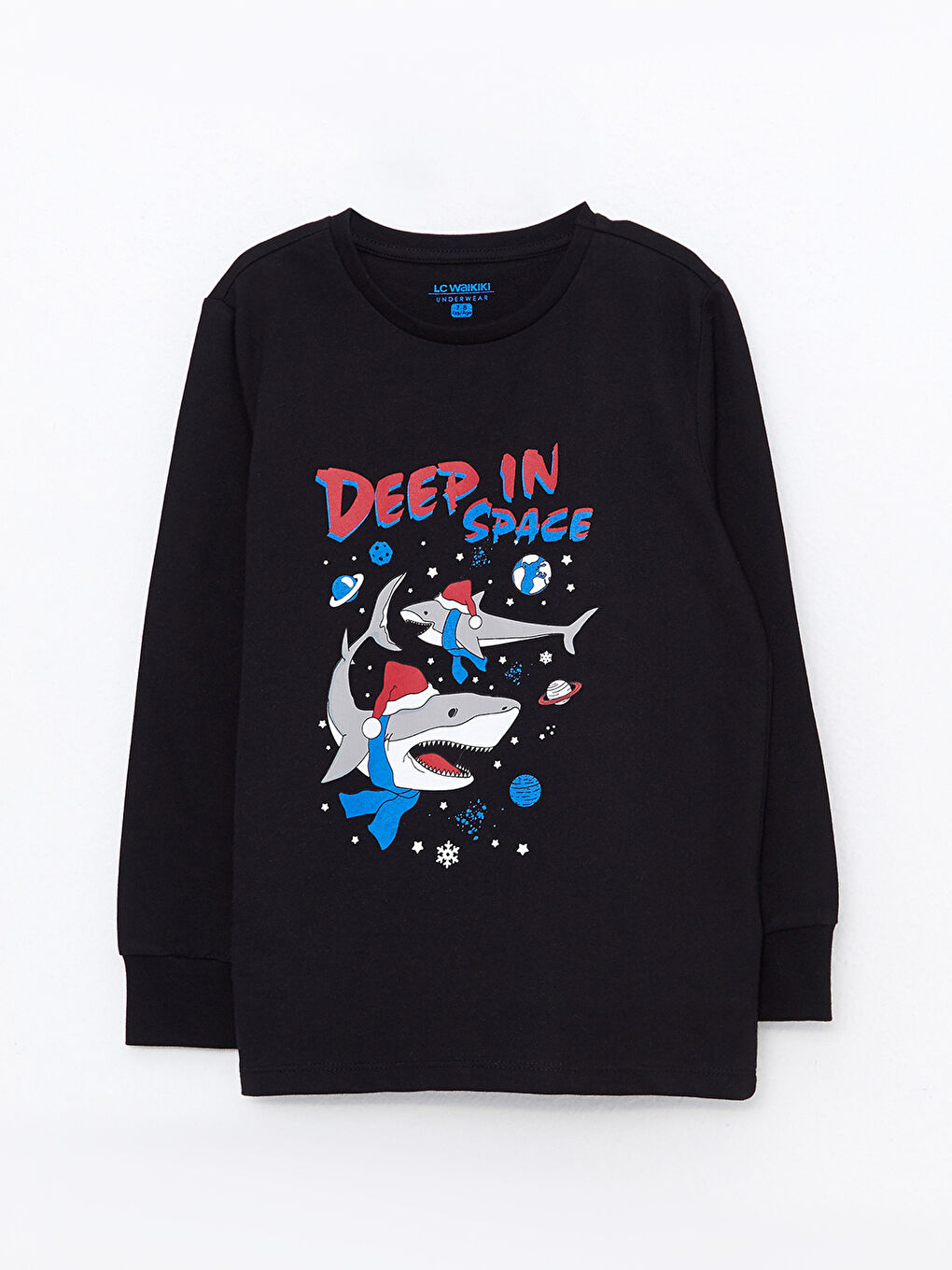 LCW Kids Crew Neck Printed Long Sleeve Boys' Pyjama Set -W2BA84Z4-CVL
