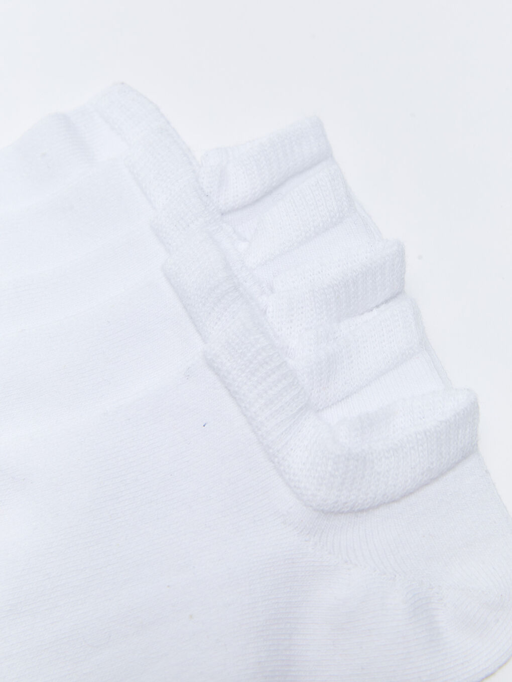 Beyaz Çizgili Erkek Sneaker Çorap 5'li-2