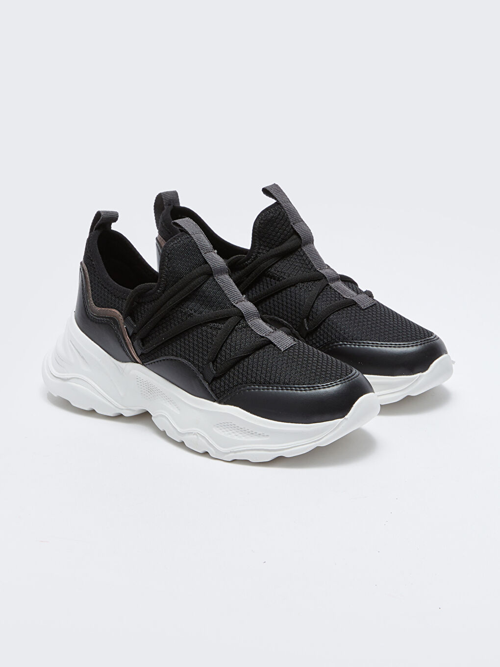 Кроссовки Женские С Деталями Из Сетчатой Ткани На Шнуровке Для Активного Спорта