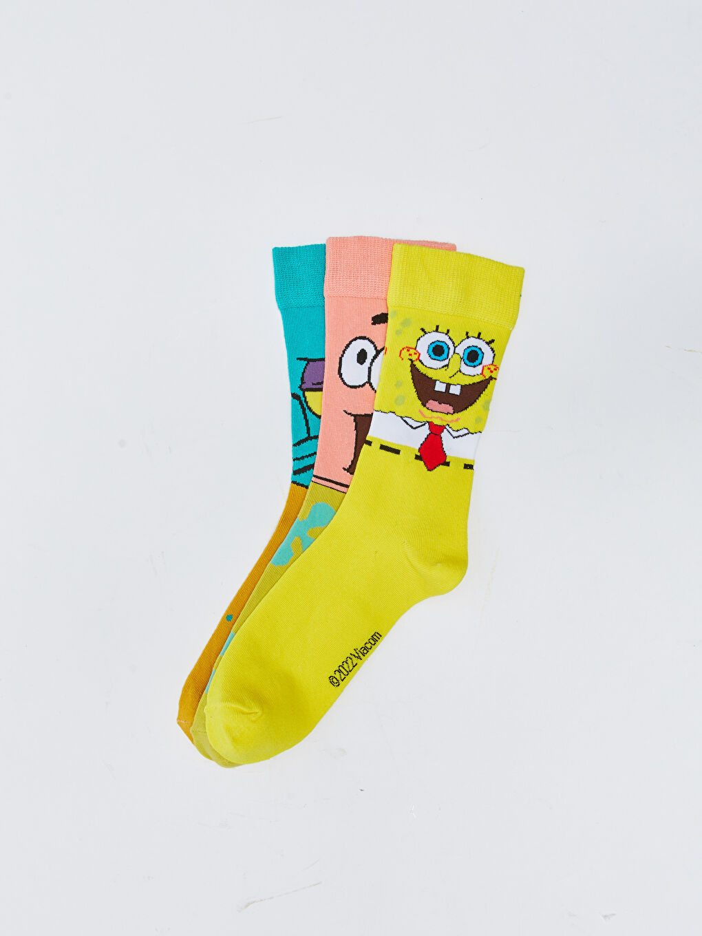 LC Waikiki SpongeBob Printed Men's Ankle Socks 3-pack -W2BB28Z8-K00