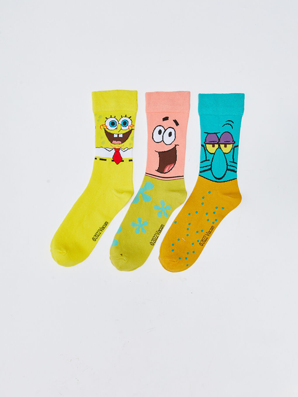 LC Waikiki SpongeBob Printed Men's Ankle Socks 3-pack -W2BB28Z8-K00