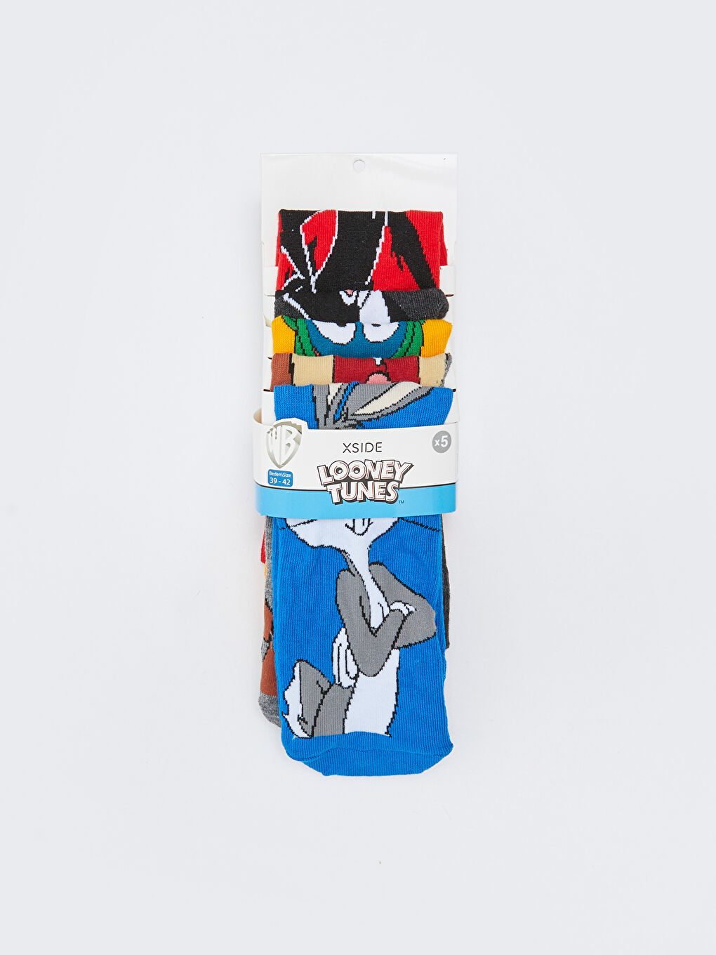 Karışık Bugs Bunny Erkek Baskılı Soket Çorap  5'li