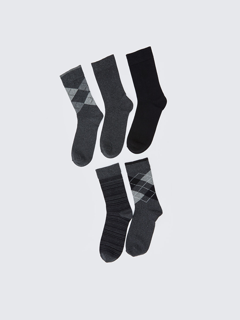 Patterned Men's Ankle Socks 3-packs-1