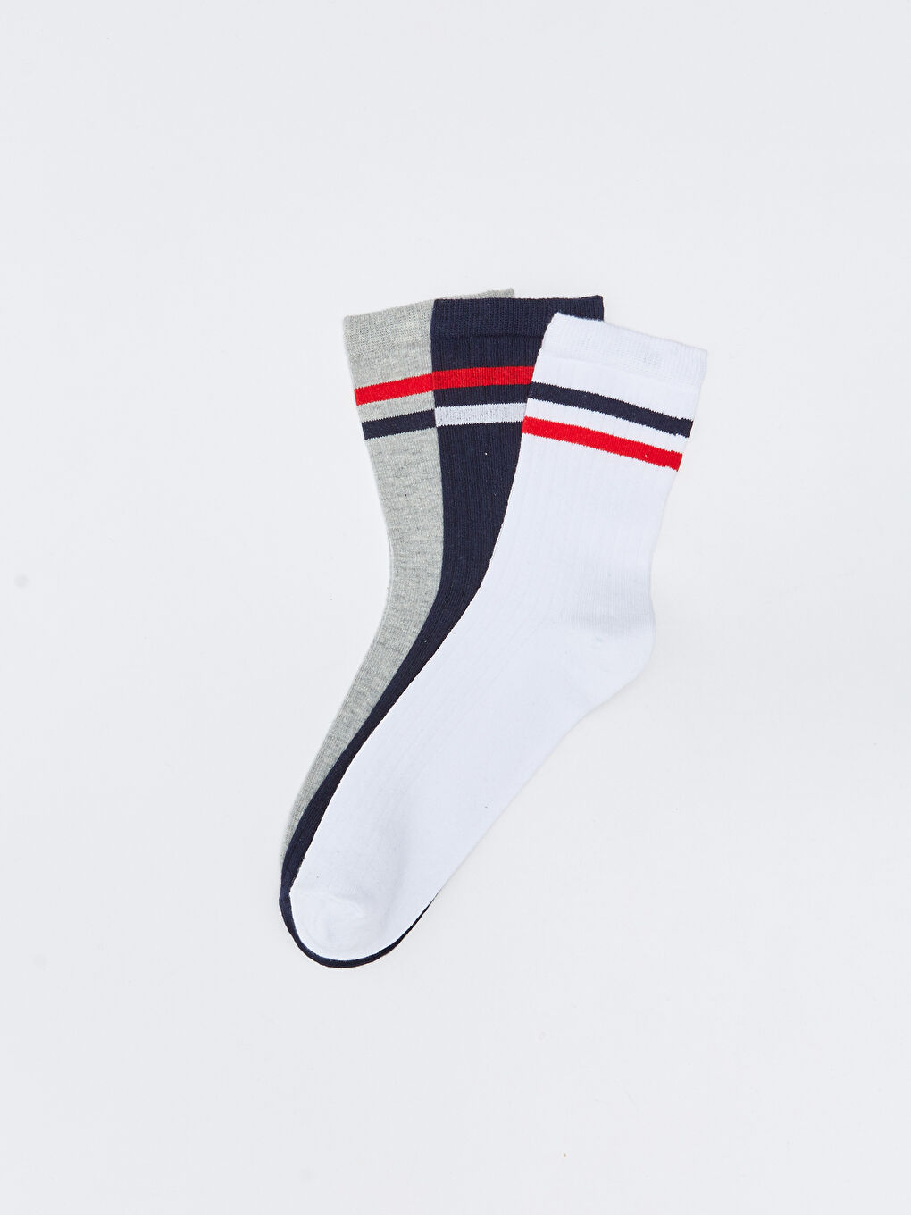 Gestreifte Knöchelsocken für Herren 3er-Pack