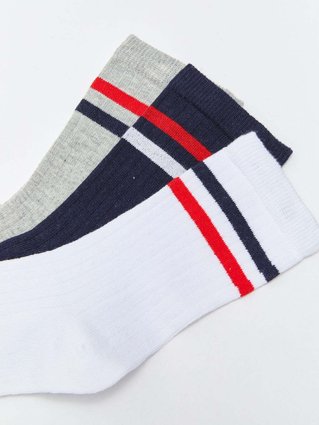 Gestreifte Knöchelsocken für Herren 3er-Pack-2