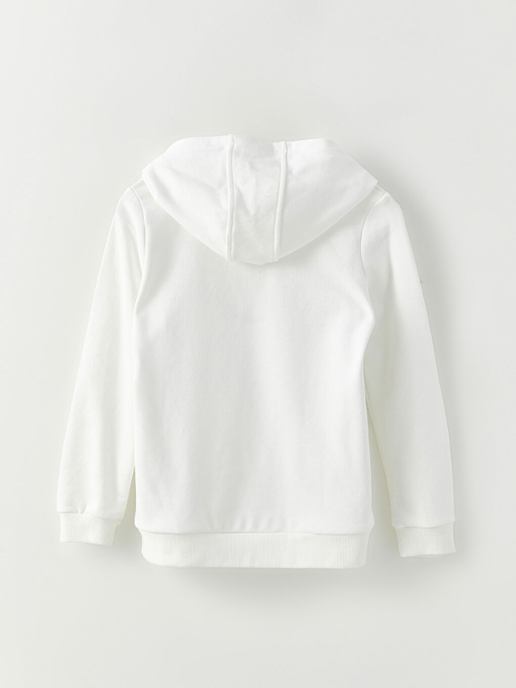 Ekru Kapüşonlu Atatürk İmza Baskılı Uzun Kollu Kız Çocuk Sweatshirt-1