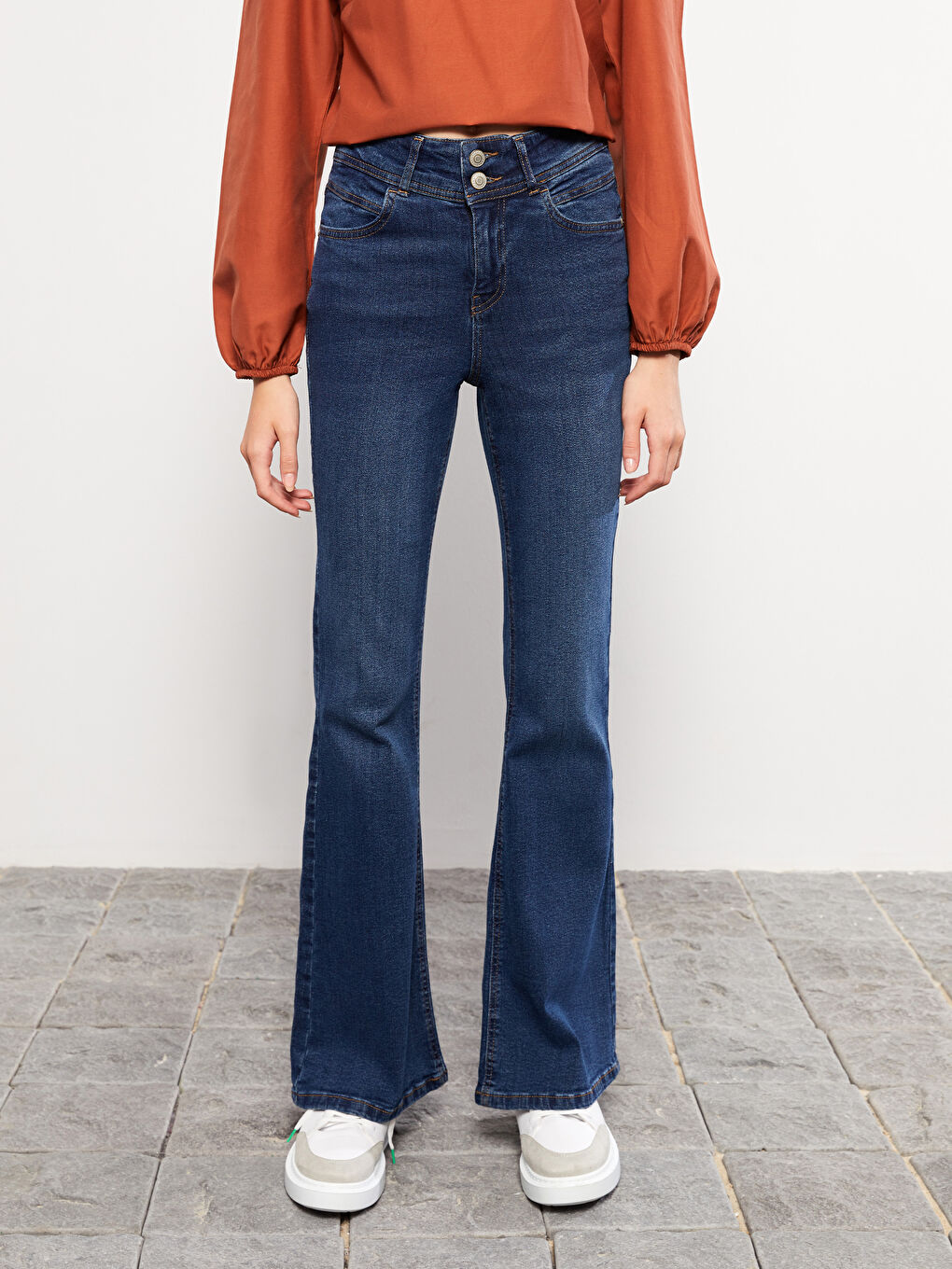 High Waist Mars Flare Women's Jeans-3