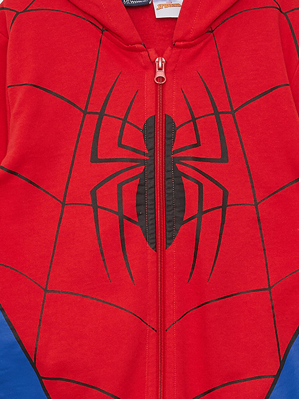 Hooded Spider-Man Printed Long Sleeve Boys Zippered Sweatshirt-2