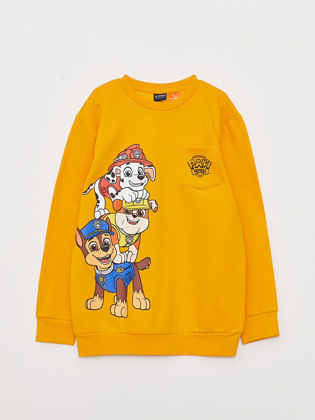 Crew Neck Paw Patrol Printed Long Sleeve Boys Sweatshirt