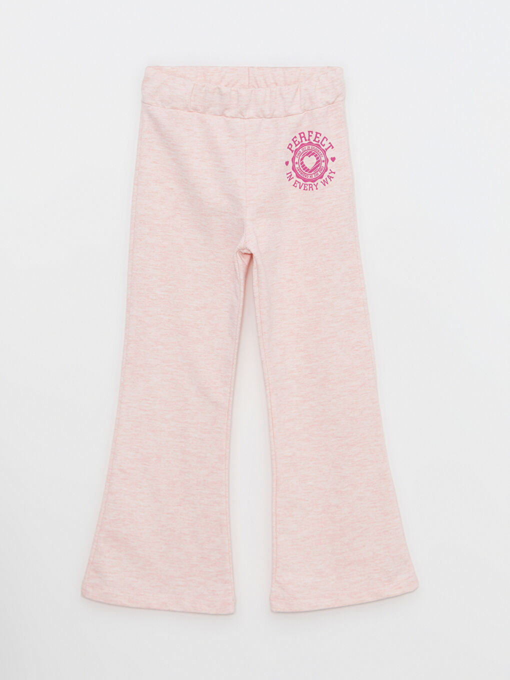 LCW ECO Crew Neck Printed Long Sleeve Girls' Sweatshirt and Trousers -W2BB81Z4-E6R