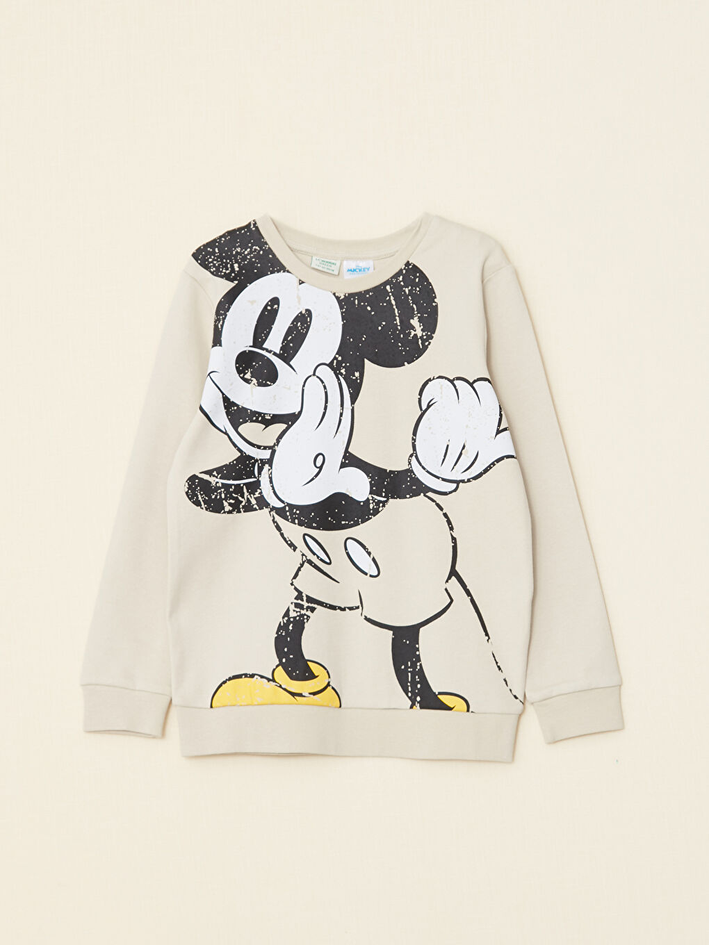 LCW Kids تیشێرت قۆڵ درێژ چاپکراوی Mickey Mouse یه‌خه‌ خڕ - کوڕان -W2BB97Z4-G5V