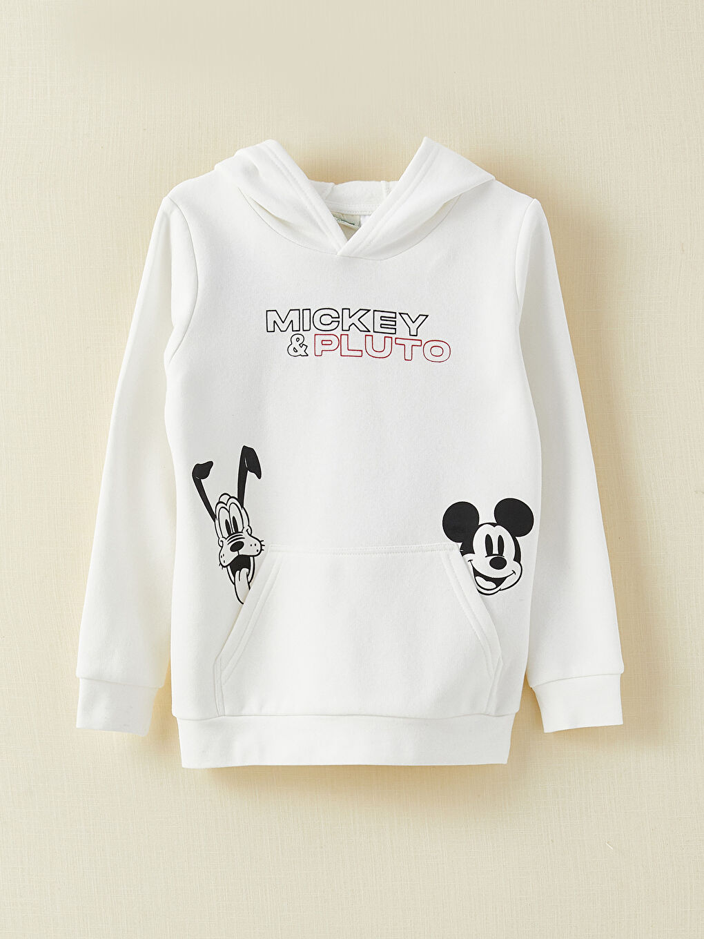 Hooded Mickey Mouse Printed Long Sleeve Boys' Sweatshirt