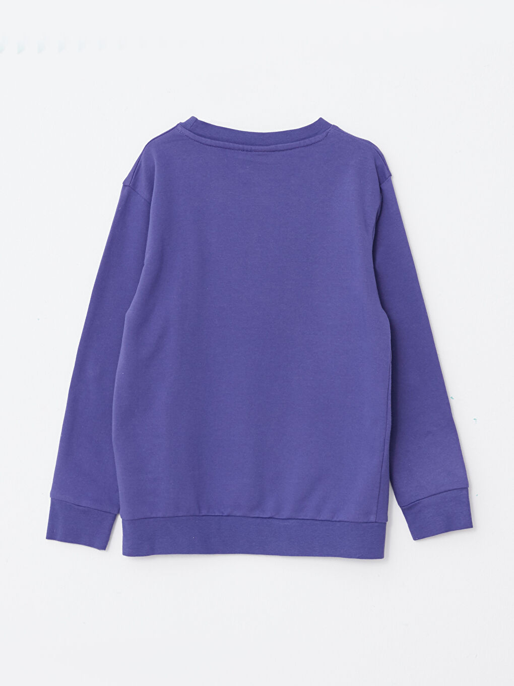 Mor Bisiklet Yaka Kara Panter Baskılı Uzun Kollu Erkek Çocuk Sweatshirt-1