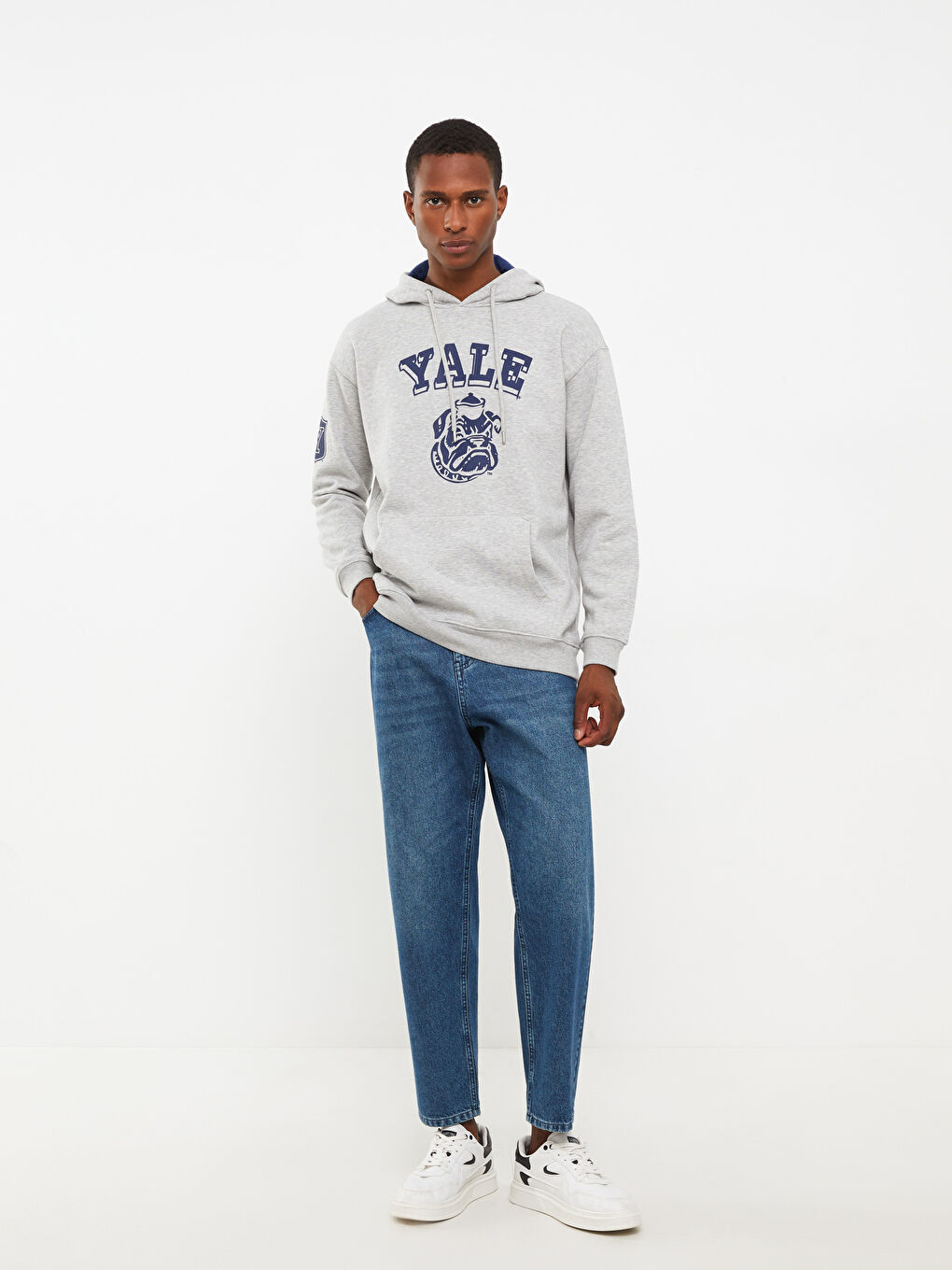 Long Sleeve Printed Men's Thick Hoodie