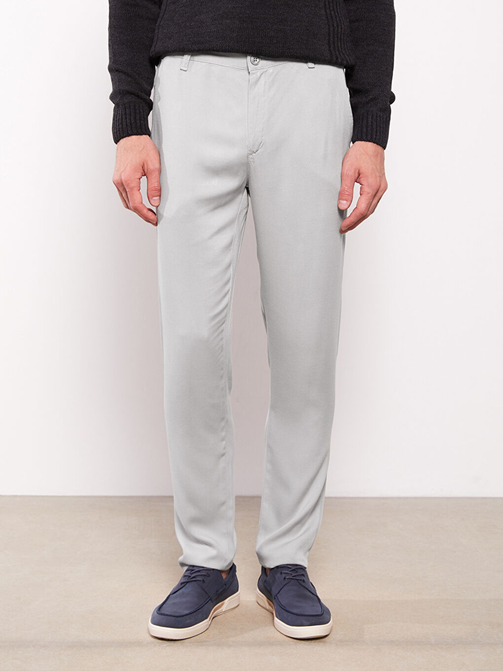 SOUTHBLUE Gri Tapered Fit Gabardin Erkek Pantolon - 1