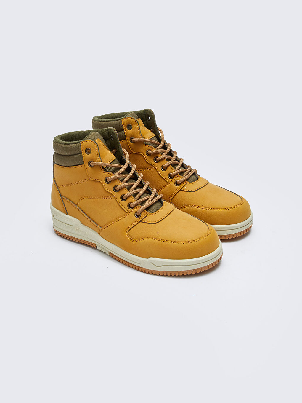 Kahverengi Bağcıklı Erkek Bilek Boy Spor Ayakkabı