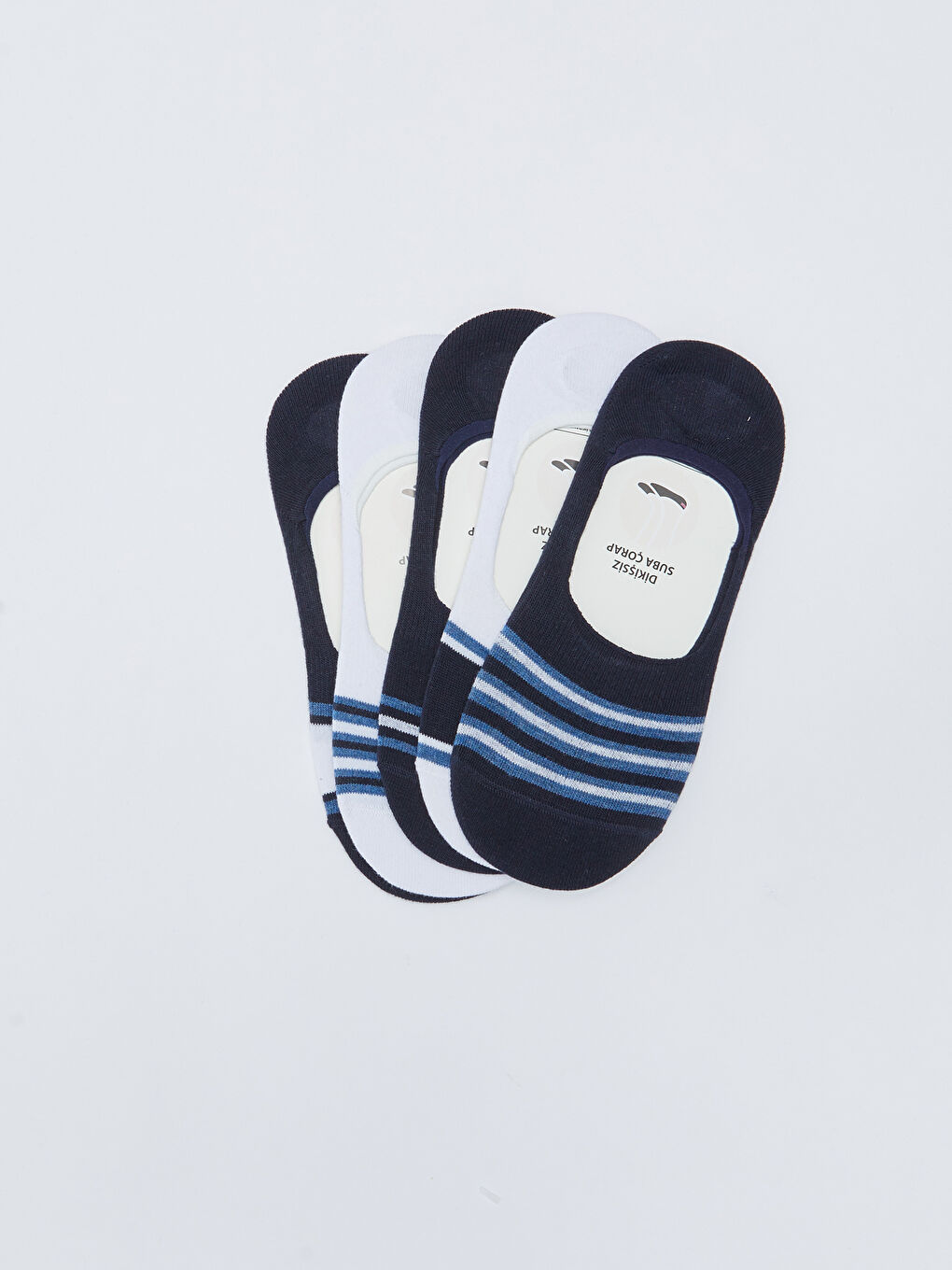 Karışık Çizgili Erkek Babet Çorap 5'li