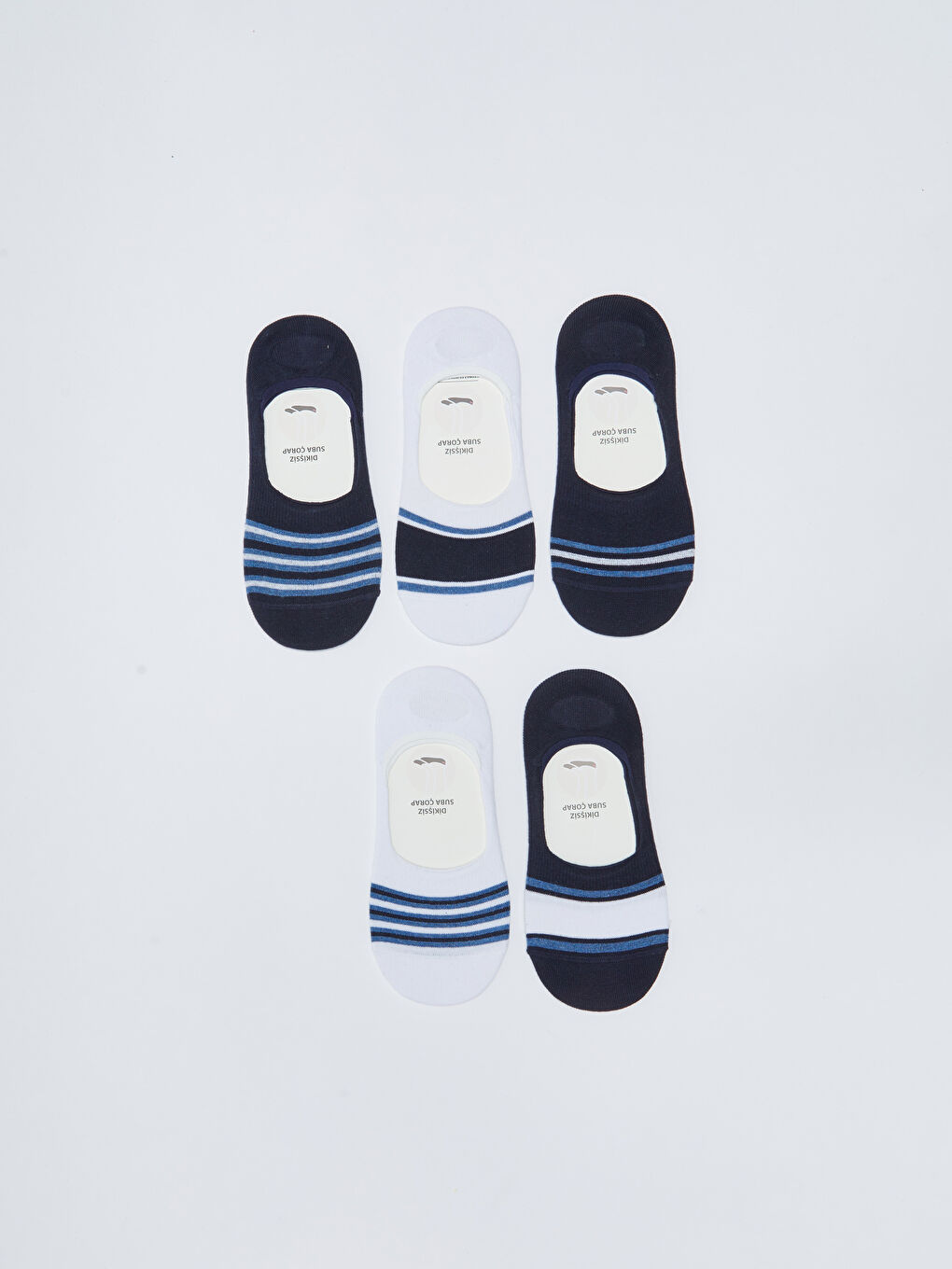 Karışık Çizgili Erkek Babet Çorap 5'li-2