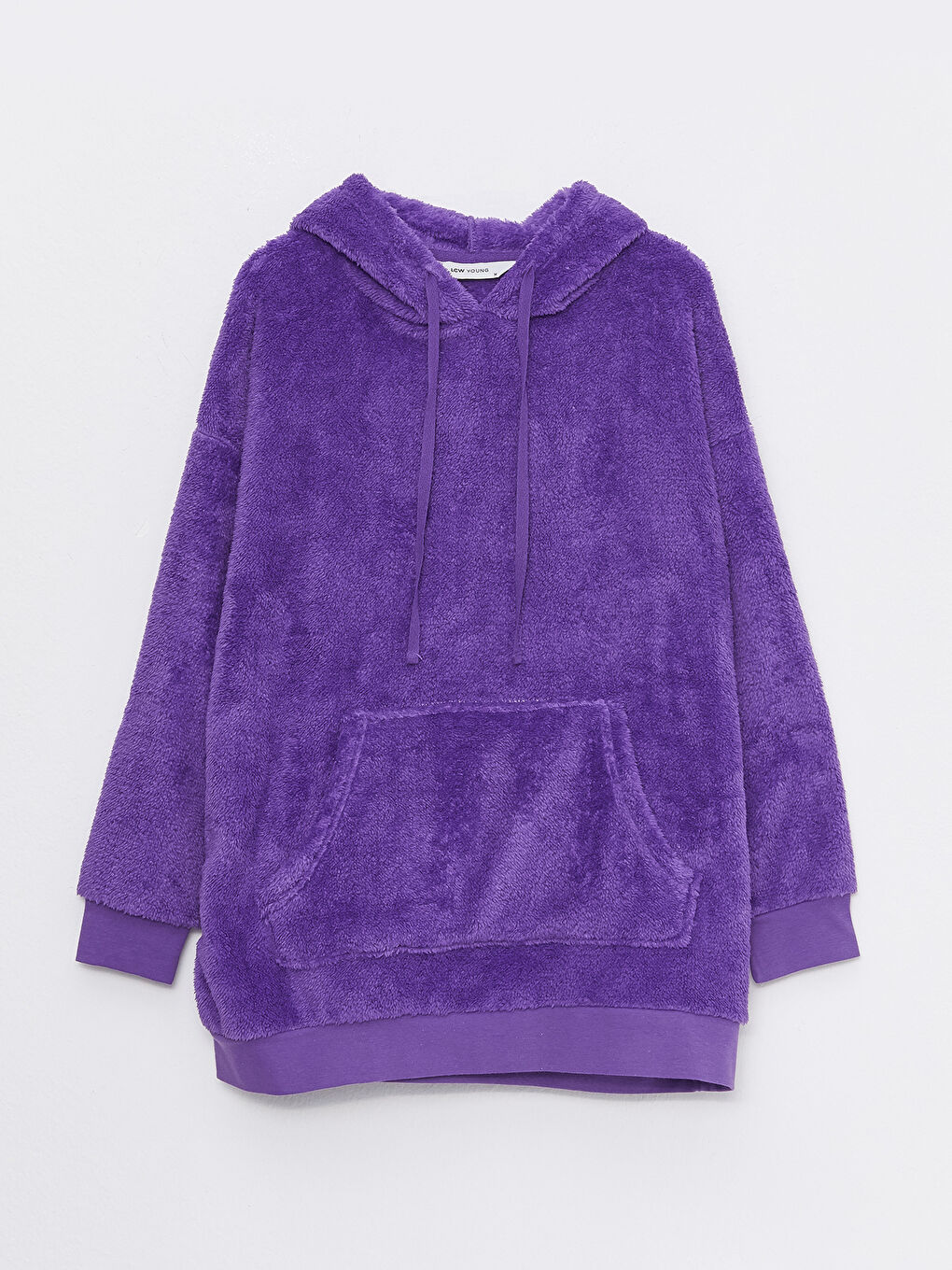 LCW Young Hooded Plain Long Sleeve Women's Plush Pyjama Top -W2BC66Z8-KZW