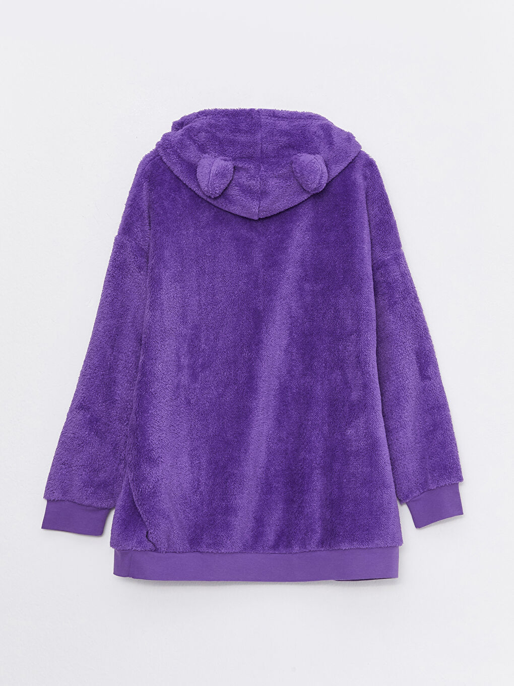 LCW Young Hooded Plain Long Sleeve Women's Plush Pyjama Top -W2BC66Z8-KZW