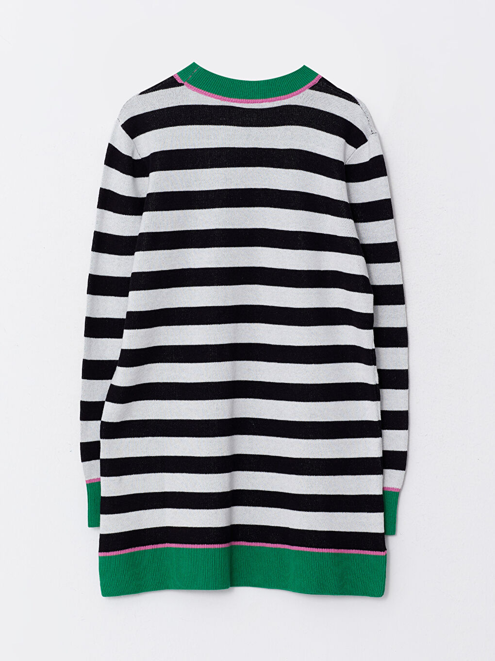 Crew Neck Striped Long Sleeve Women's Tunic-5