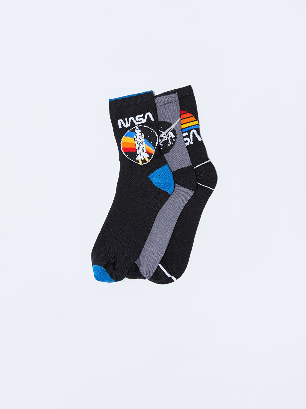 جوارب مطبوعة للرجال من ناسا - عبوة من 3 قطع