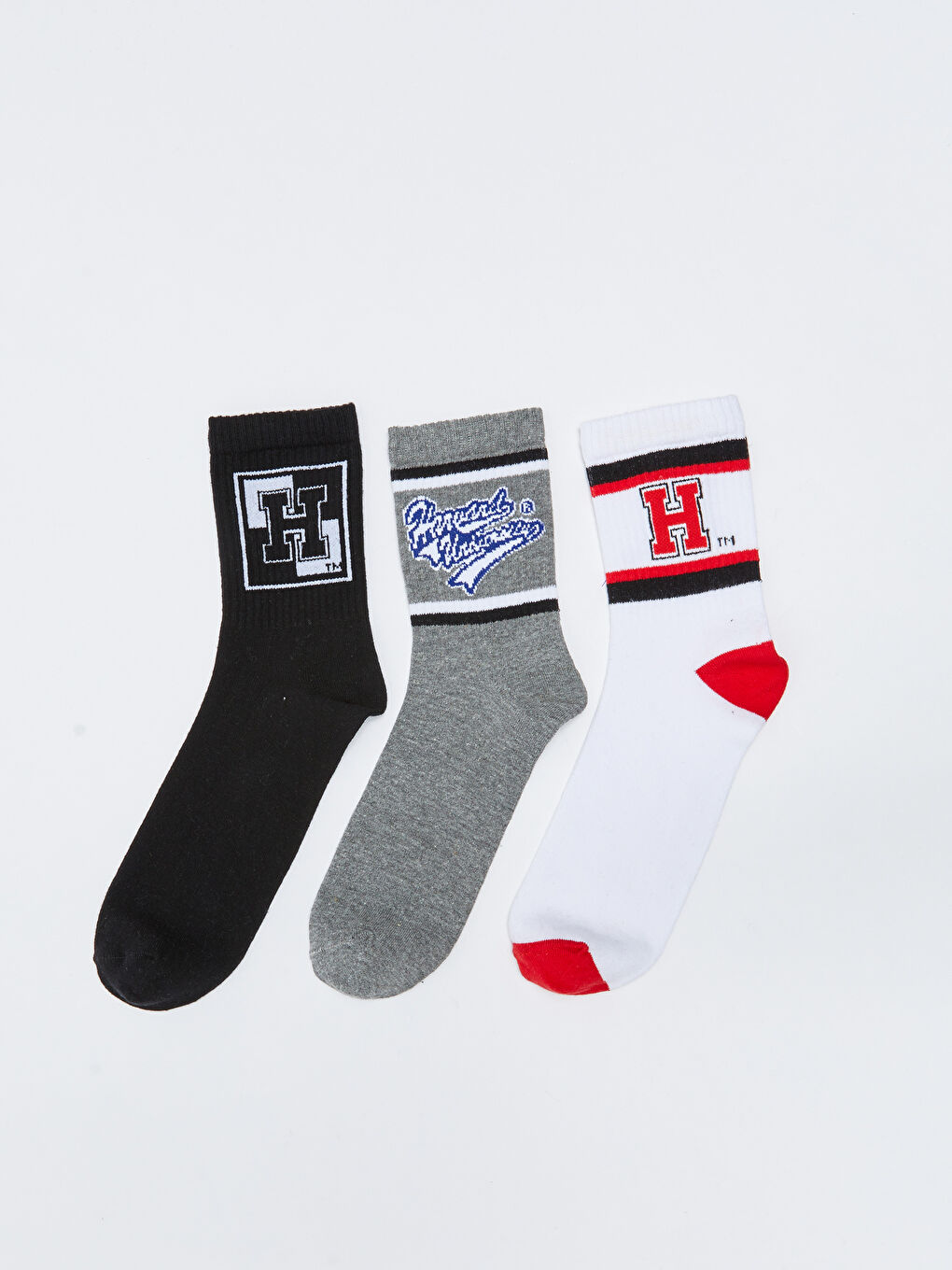Harvard University Men's Printed Socks 3 Pack-1