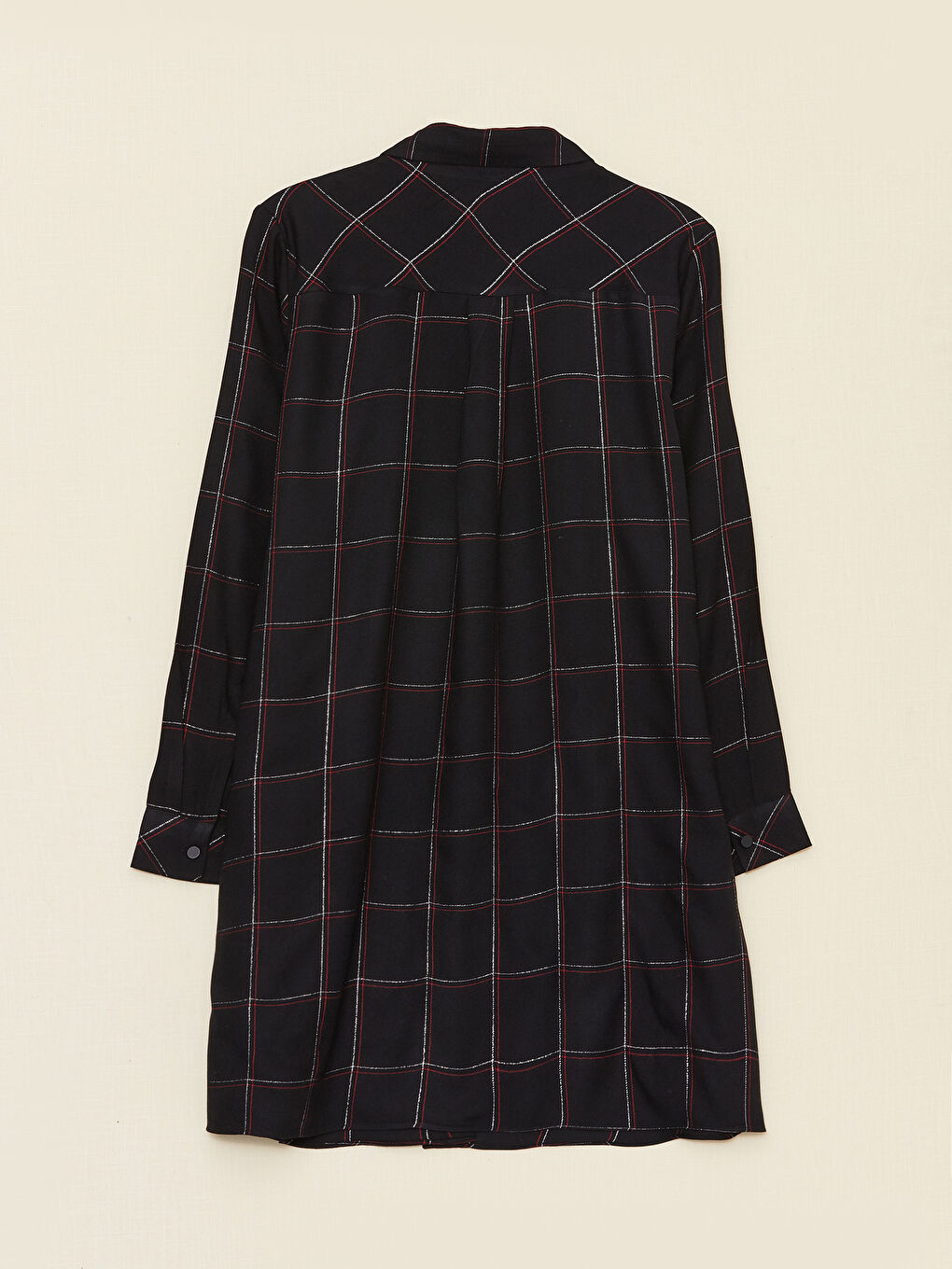 Plaid Long Sleeve Women's Shirt Tunic-5