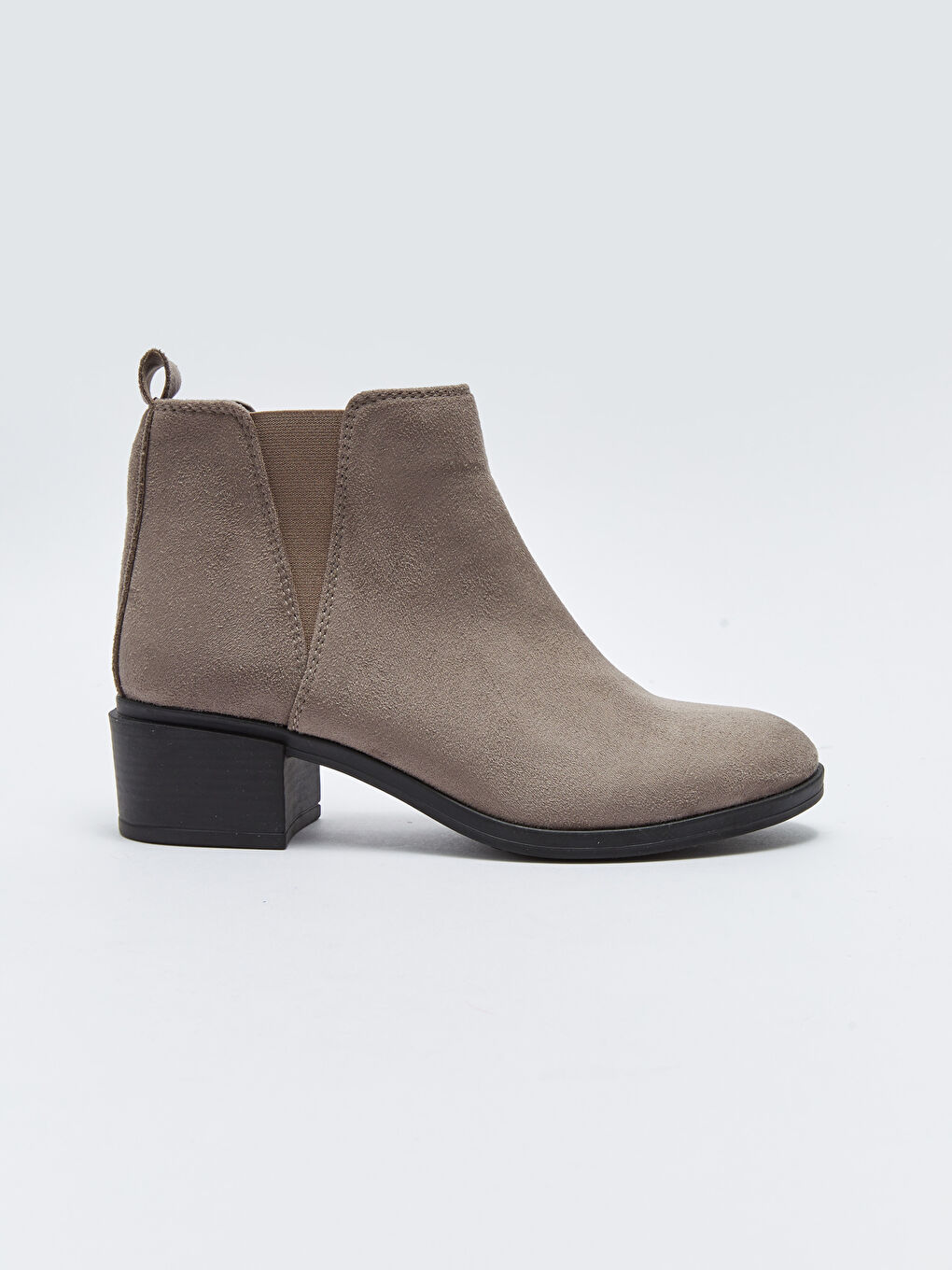 Kahverengi Kadın Süet Topuklu Bot-1