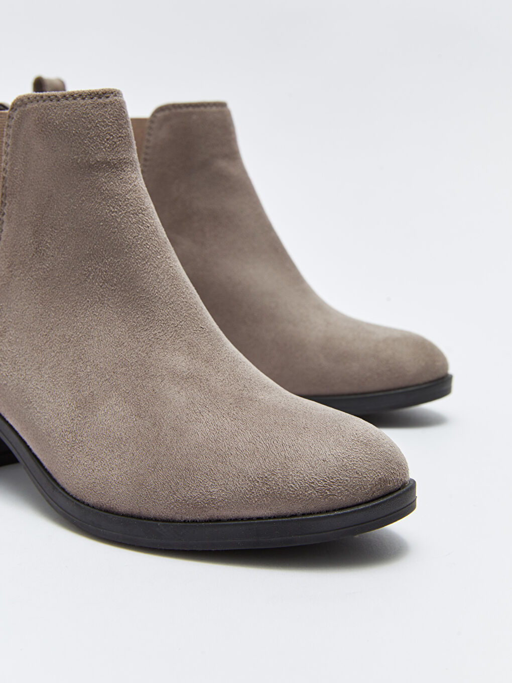 Kahverengi Kadın Süet Topuklu Bot-2