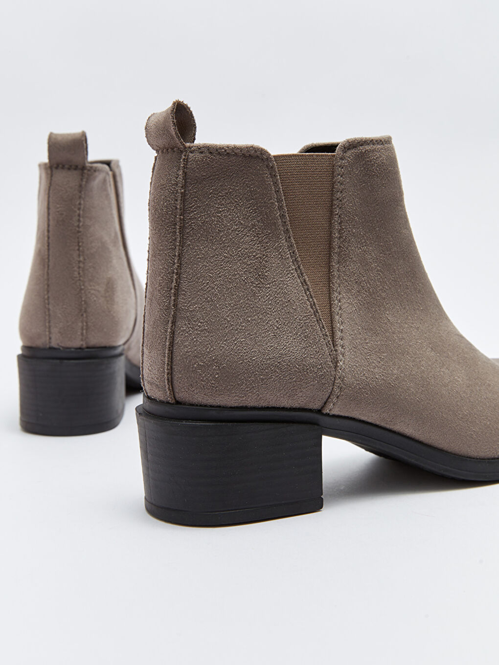 Kahverengi Kadın Süet Topuklu Bot-4