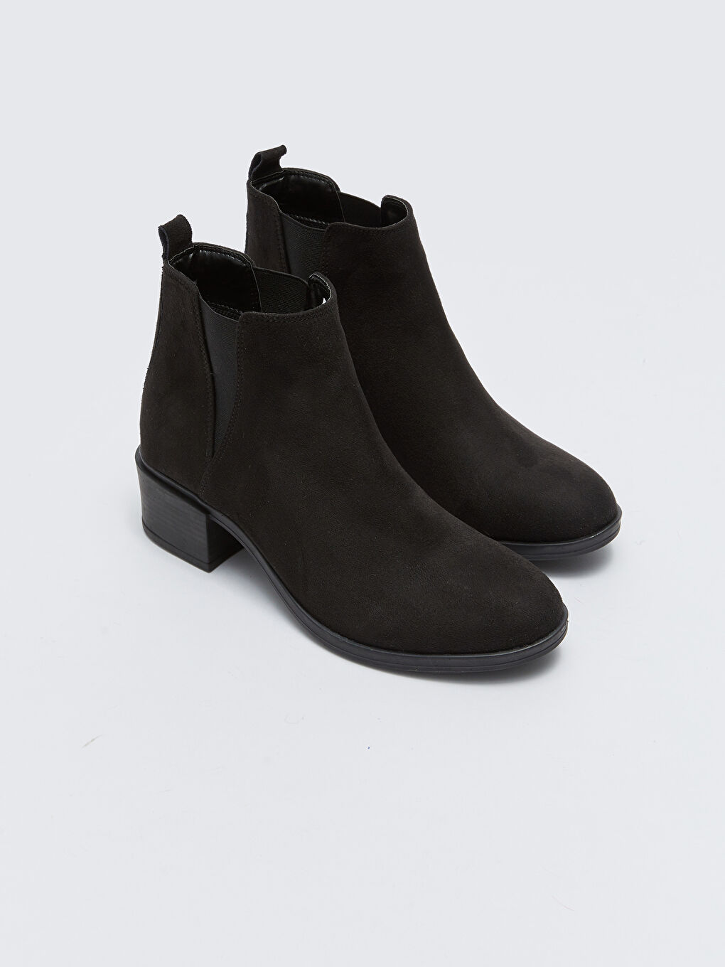 Siyah Kadın Süet Topuklu Bot