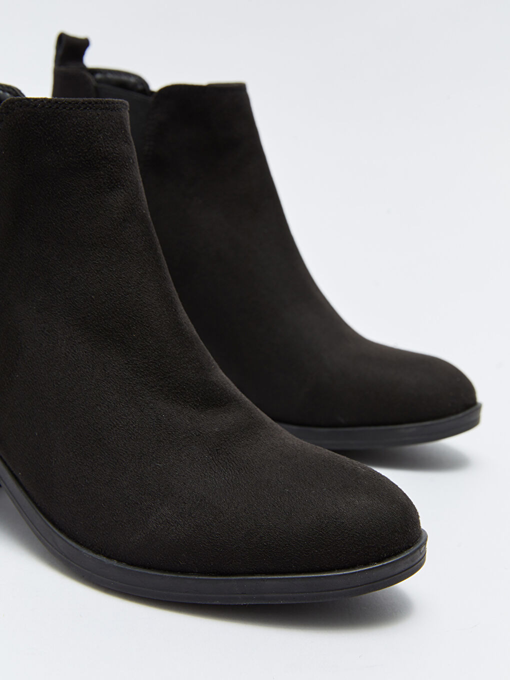 Siyah Kadın Süet Topuklu Bot-2