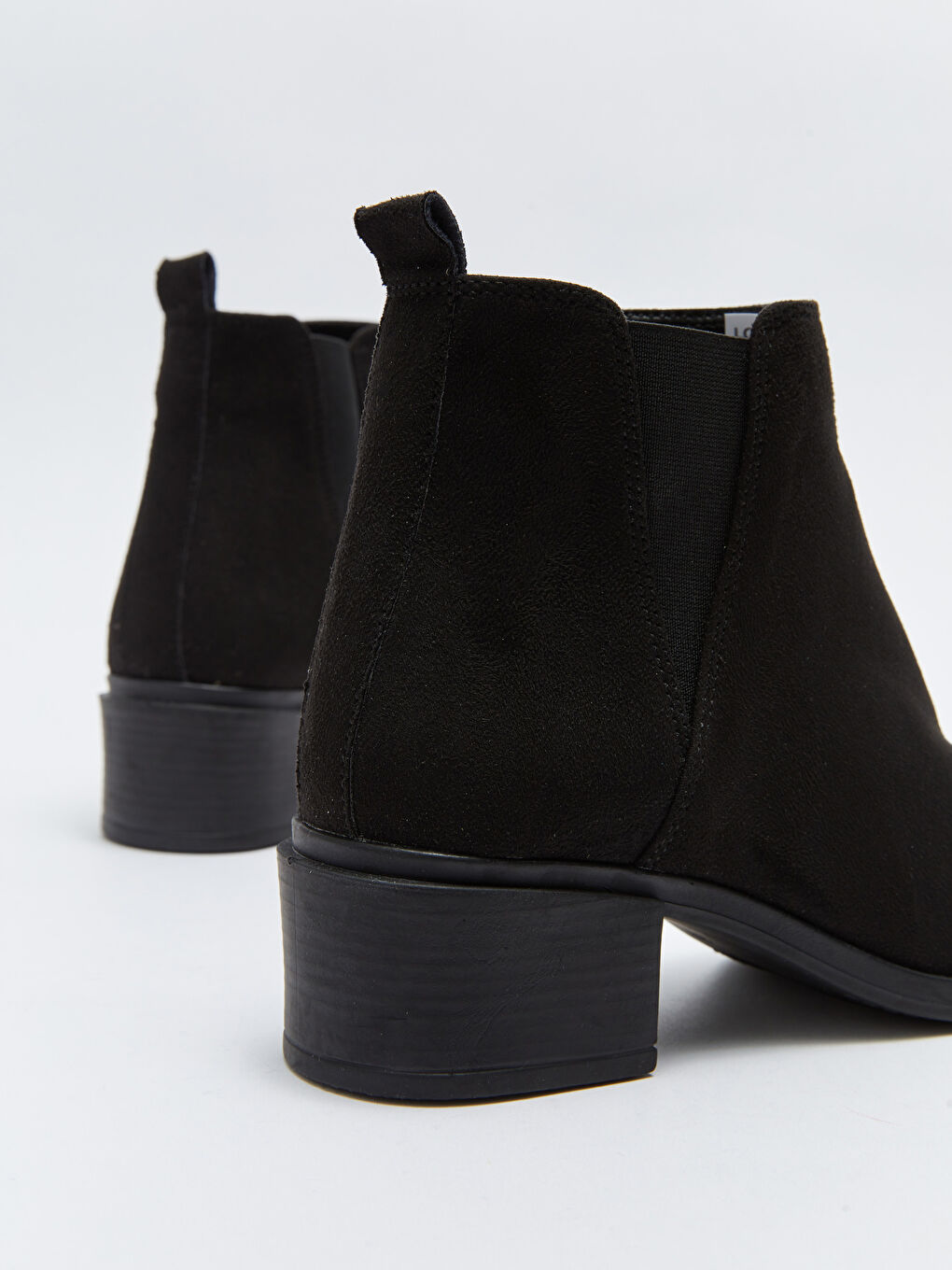 Siyah Kadın Süet Topuklu Bot-4