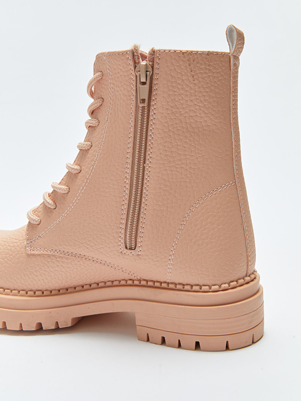 Bottes en Similicuir à Lacets pour Femmes-5