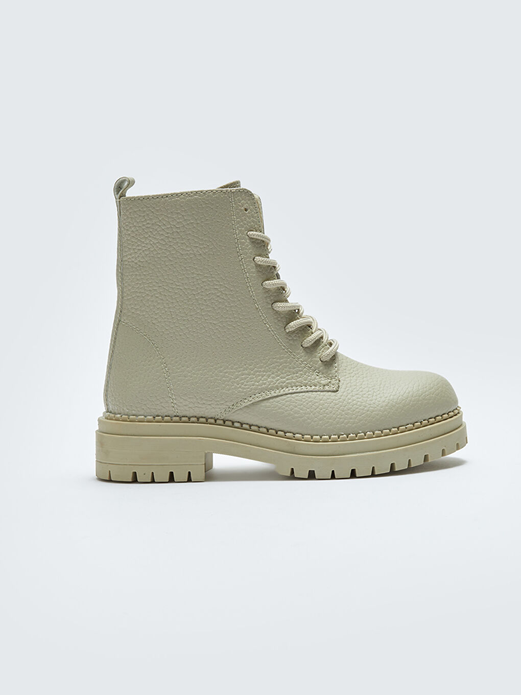 Bottes en Similicuir à Lacets pour Femmes-1