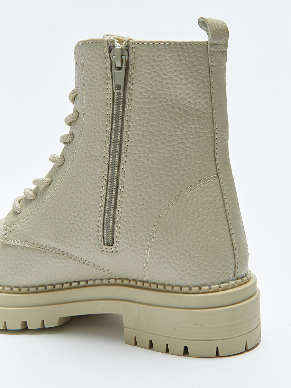 Bottes en Similicuir à Lacets pour Femmes-5