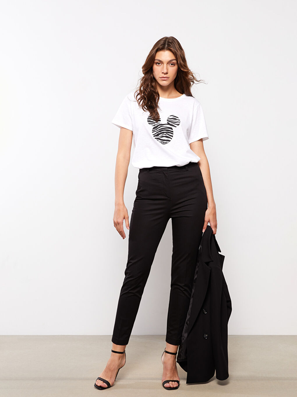 Women's Slim Fit Plain Trousers