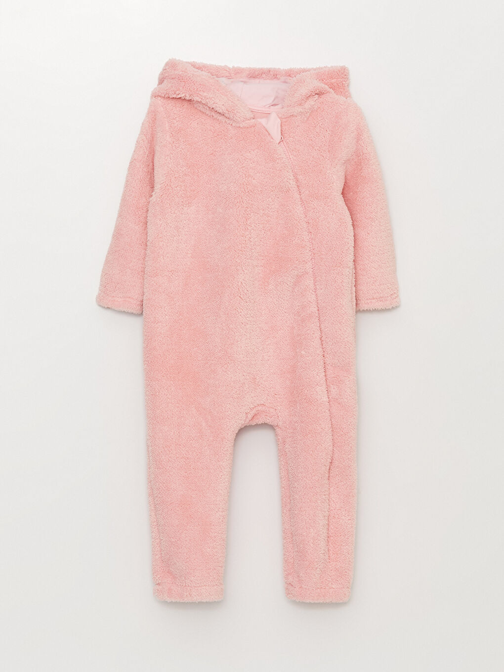 Hooded Long Sleeve Plush Baby Girl Rompers