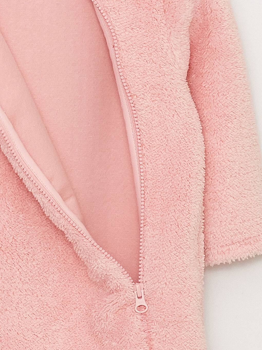 Hooded Long Sleeve Plush Baby Girl Rompers-2