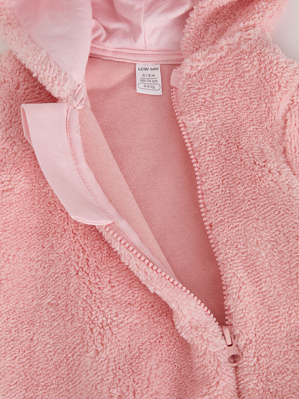 Hooded Long Sleeve Plush Baby Girl Rompers-7